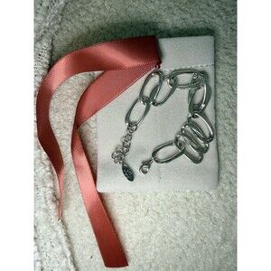 Sterling Silver 925 Chain Link Bracelet Adjustable Lobster Clasp Chunky Link